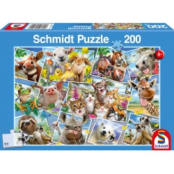 Schmidt Spiele - Puzzle - Tierische Selfies, 200 Teile