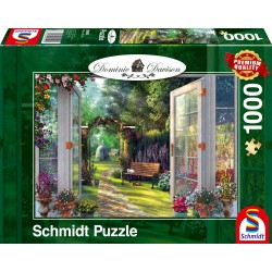 Schmidt Spiele - Puzzle - Blick in den verwunschenen Garten, 1000 Teile