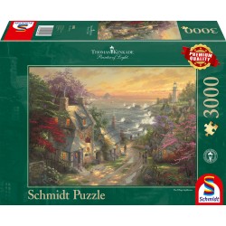 Schmidt Spiele - Puzzle - Dörfchen am Leuchtturm, 1000 Teile