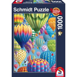 Schmidt Spiele - Puzzle - Bunte Ballone am Himmel, 1000 Teile