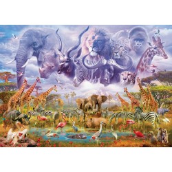 Schmidt Spiele - Puzzle - Tiere an der Wasserstelle, 1000 Teile