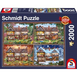 Schmidt Spiele - Puzzle - Jahreszeiten-Haus, 1000 Teile