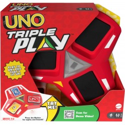 Mattel - Mattel Games - UNO Triple Play, Kartenspiel, Gesellschaftsspiel