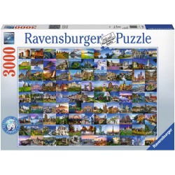Ravensburger Spiel - 99 Beautiful Places in Europe, 3000 Teile