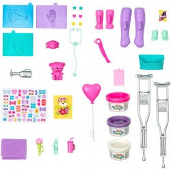 Mattel - Barbie - Krankenstation Set mit Puppe, Brünett, Anziehpuppe inkl. Zubeh