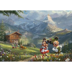 Schmidt Spiele - Puzzle - Disney, Mickey & Minnie in den Alpen