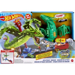 Mattel - Hot Wheels® Drachen Luftangriff Track-Set inkl. 1 Spielzeugauto, Autoren