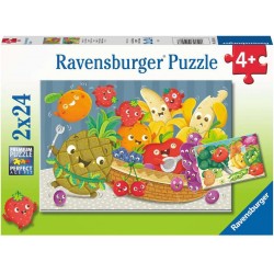 Ravensburger - Freche Früchte, 2 x 24 Teile