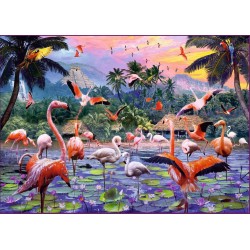 Ravensburger - Pinke Flamingos, 1000 Teile