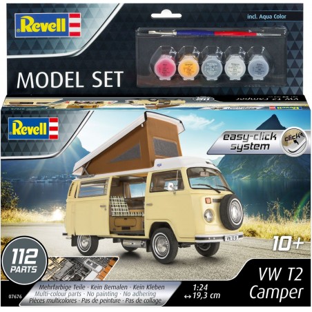 Revell - Model Set VW T2 Camper easy-click-system Revell - Model Set VW T2 Camper easy-click-system
