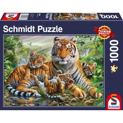 Schmidt Spiele - Tiger und Welpen, 1000 Teile