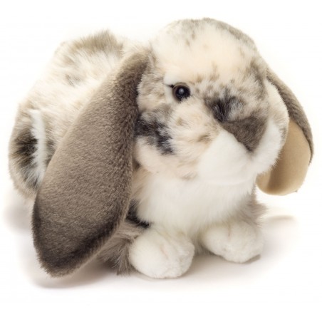 Teddy-Hermann - Hase sitzend grau weiß gescheckt 30 cm