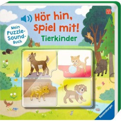 Ravensburger - Hör hin, spiel mit! Mein Puzzle-Soundbuch: Tierkinder