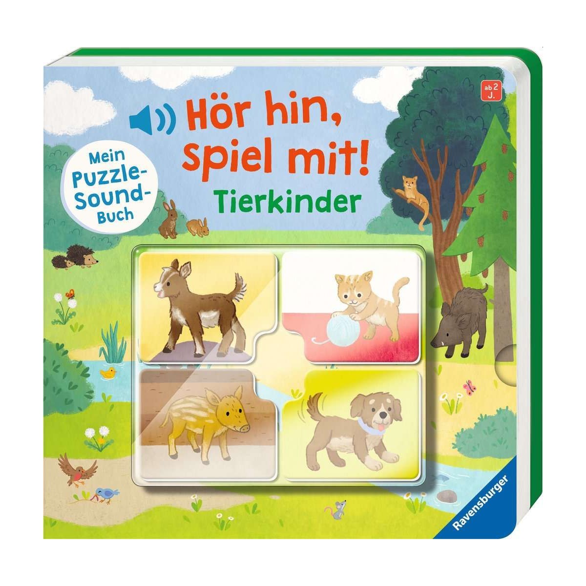 Ravensburger - Hör hin, spiel mit! Mein Puzzle-Soundbuch: Tierkinder