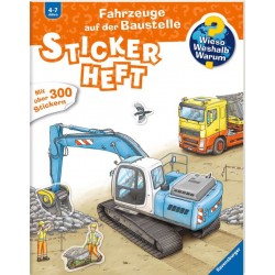 Ravensburger - Wieso Weshalb Warum Stickerheft: Fahrzeuge auf der Baustelle