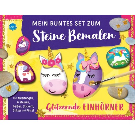 Set zum Steine bemalen ? Glitzer Einhorn