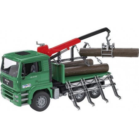 MAN TGA Holztransport-LKW mit Ladekran