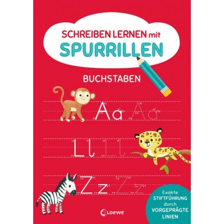 Schreiben lernen - Spurrillen Buchstaben