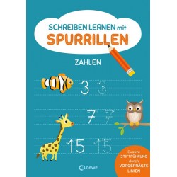 Schreiben lernen mit Spurrillen - Zahlen