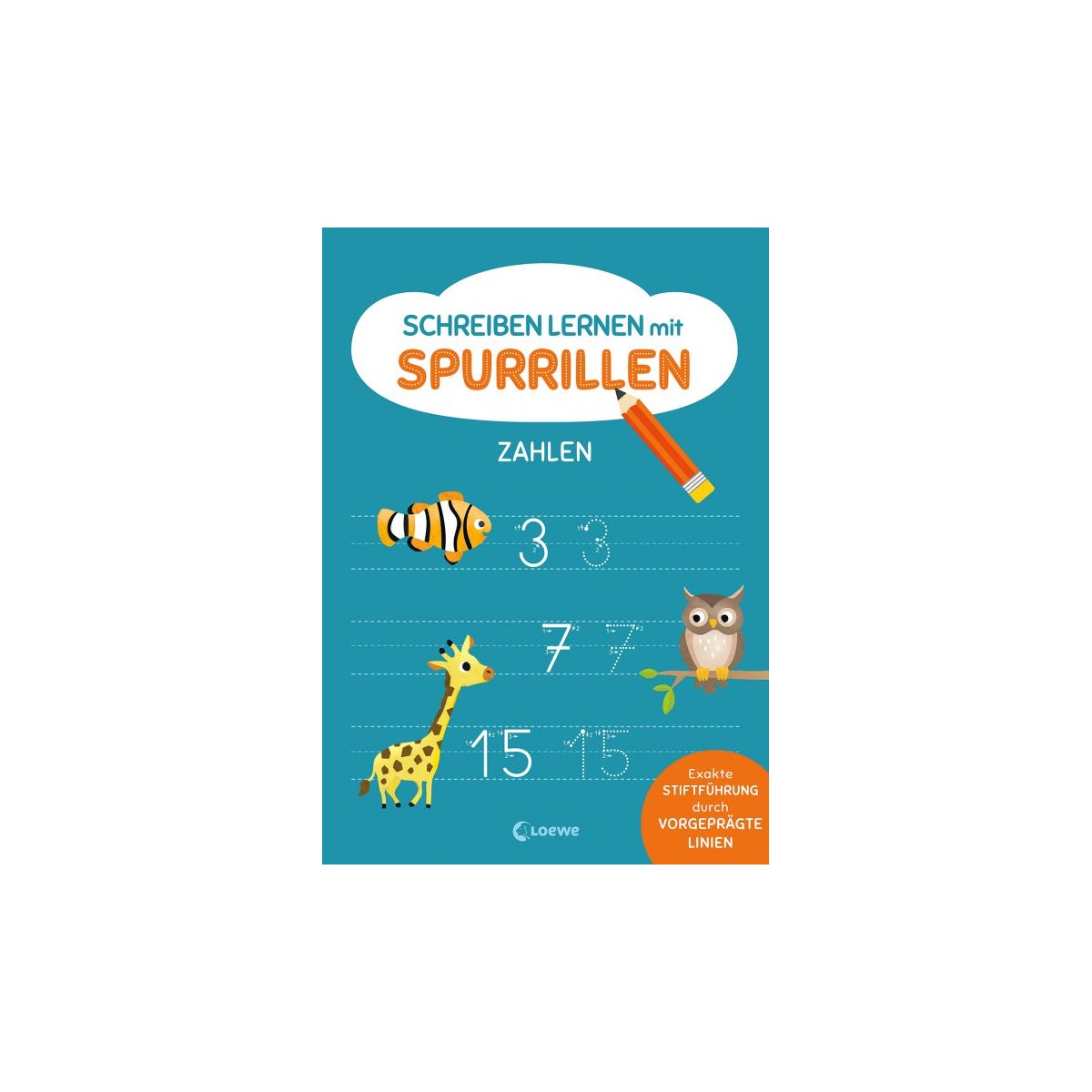 Schreiben lernen mit Spurrillen - Zahlen