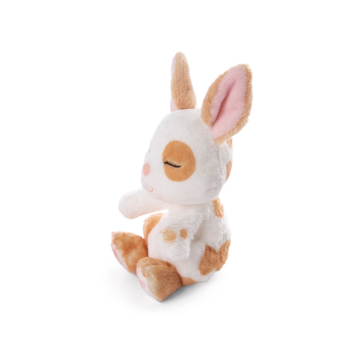 Kuscheltier Hase karamell gepunktet 12cm schlafend