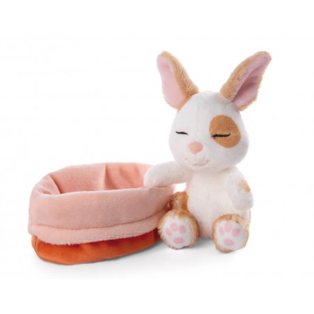 Kuscheltier Hase karamell gepunktet 12cm schlafend