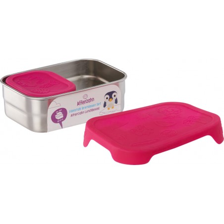 Brotdosen-Set - Eule - Silber Pink