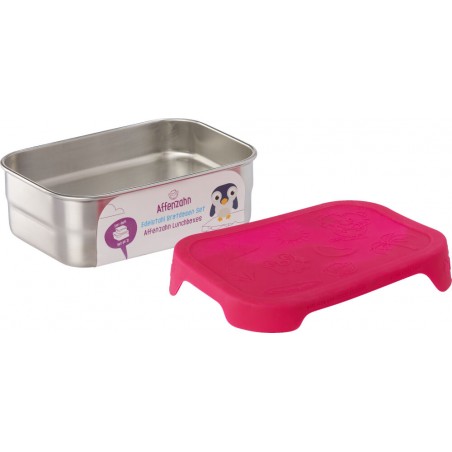 Brotdosen-Set - Eule - Silber Pink