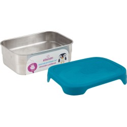 Brotdosen-Set - Hai - Silber Petrol