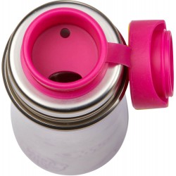 Trinkflasche - Eule - Silber Pink