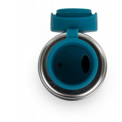 Trinkflasche - Hai - Silber Petrol