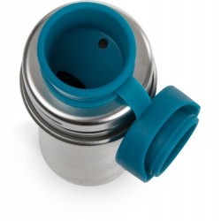 Trinkflasche - Hai - Silber Petrol