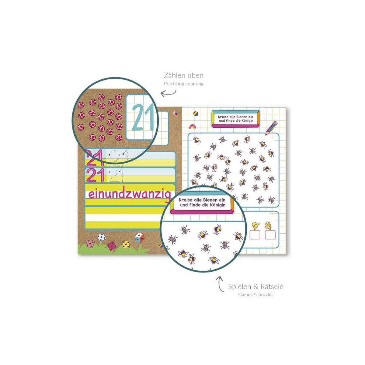 ABC CHAMPIONS Activity Lernkoffer Zahlen 1-25 Wisch & Weg