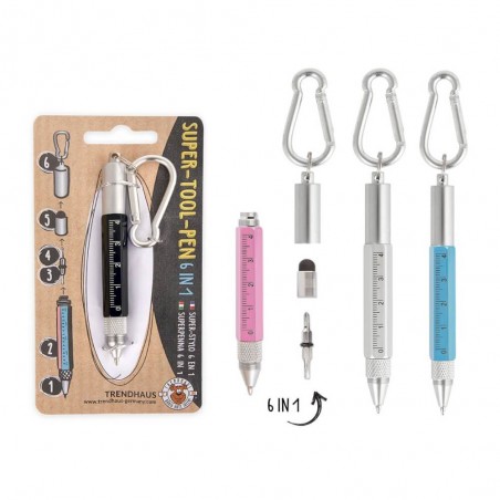 ALLES FÜR DIE SCHULE Super Tool-Pen 6in1, 4-fach sortiert