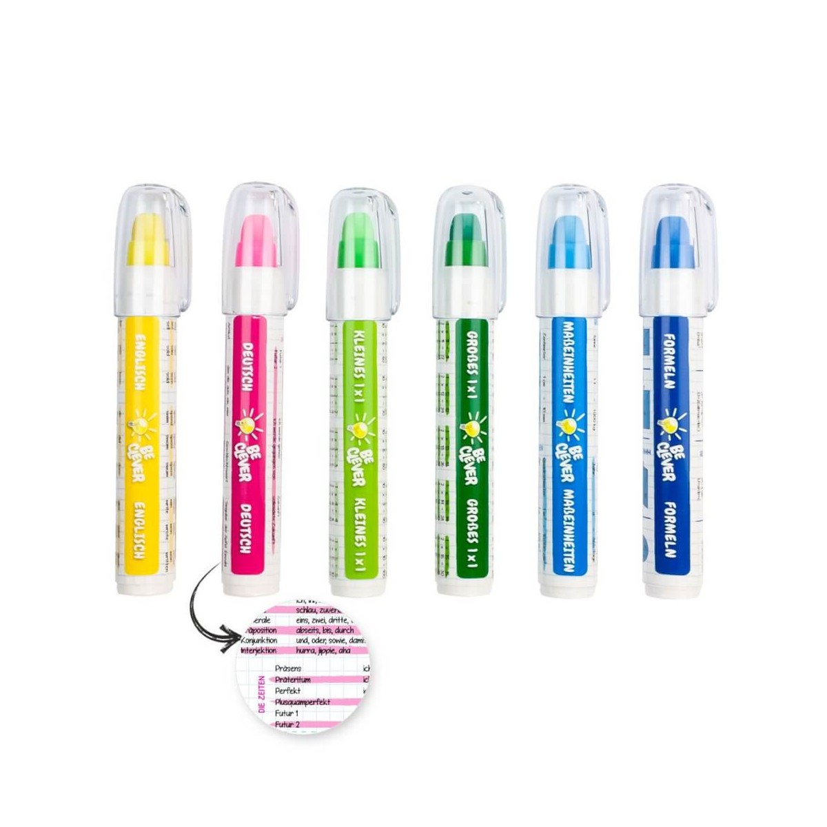 ALLES FÜR DIE SCHULE Spicker Radierstift Zieh & Steck, 6-fac