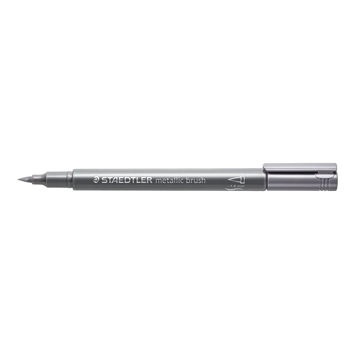 Marker metallic brush silber