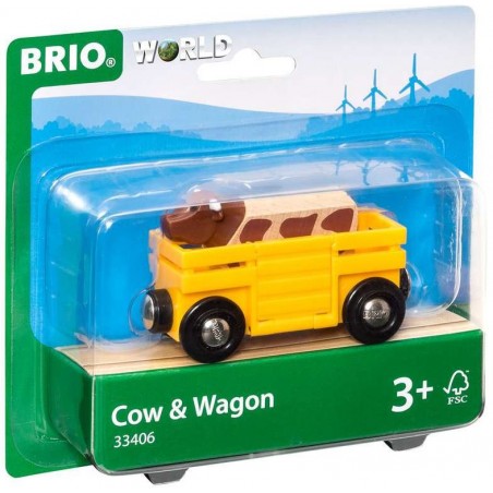 BRIO Bahn - Tierwagen mit Kuh