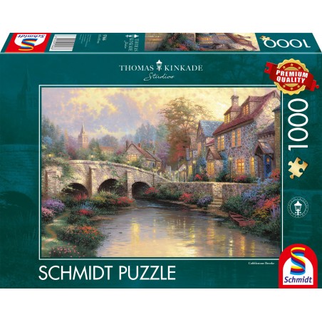 Schmidt Spiele - Puzzle - Bei der alten Brücke, 1000 Teile Puzzle