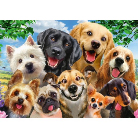 Schmidt Spiele - Puzzle - Hunde-Selfie, 500 Teile