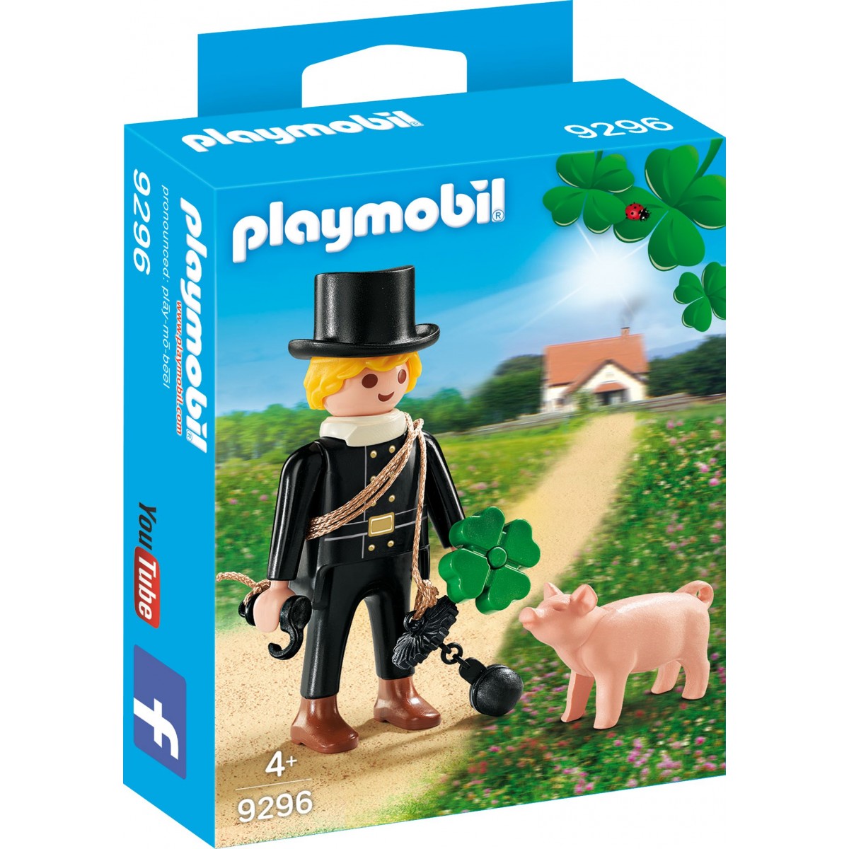 Playmobil® 9296 - City Life - Schornsteinfeger mit Glücksschweinchen und Kleeblatt.