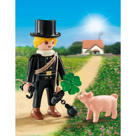 Playmobil® 9296 - City Life - Schornsteinfeger mit Glücksschweinchen und Kleeblatt.