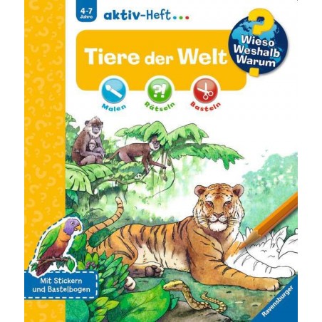 Ravensburger - Wieso? Weshalb? Warum? aktiv-Heft: Tiere der Welt