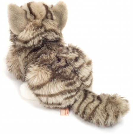 Teddy-Hermann - Katze liegend grau, 20 cm