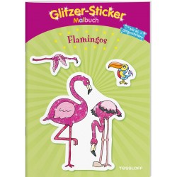 Tessloff - Malen & Rätseln und mehr - Glitzer-Sticker-Malbuch - Flamingos