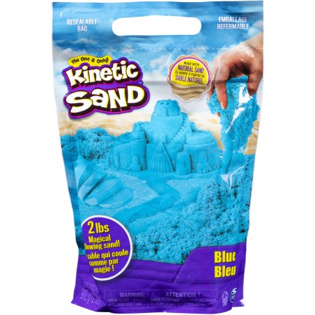 Spin Master - Kinetic Sand - Beutel mit magischem Indoor-Spielsand, blau, 907 g