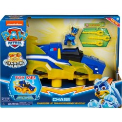 Spin Master - Paw Patrol - Mighty Charged Up Chase Deluxe Transforming Vehicle