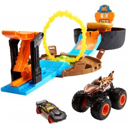 Mattel - Hot Wheels® - Monster Truck Stunt-Reifen-Spielset inkl. 2 Spielzeugautos