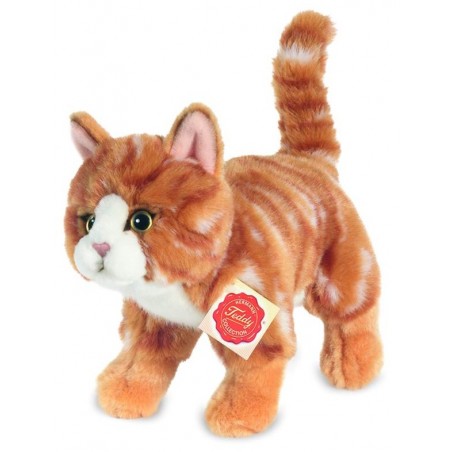 Teddy-Hermann - Katze stehend rot getigert, 20 cm