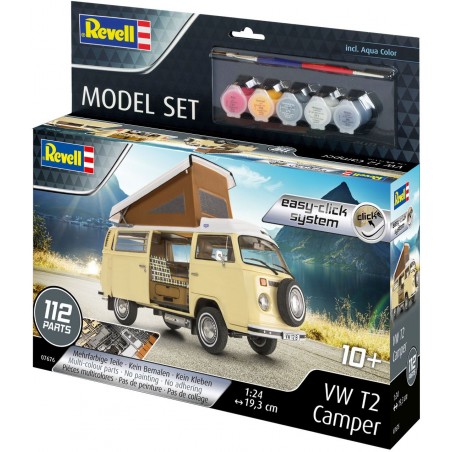 Revell - Model Set VW T2 Camper easy-click-system Revell - Model Set VW T2 Camper easy-click-system
