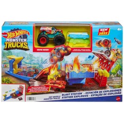Mattel - Hot Wheels® Monster Trucks-Explosive Garage